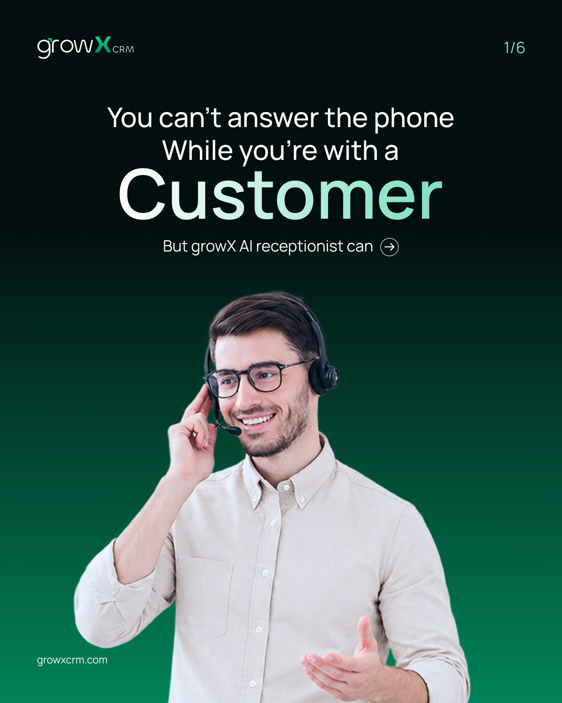 You cannot answer the phone while you are with a customer, slide 1 of 6