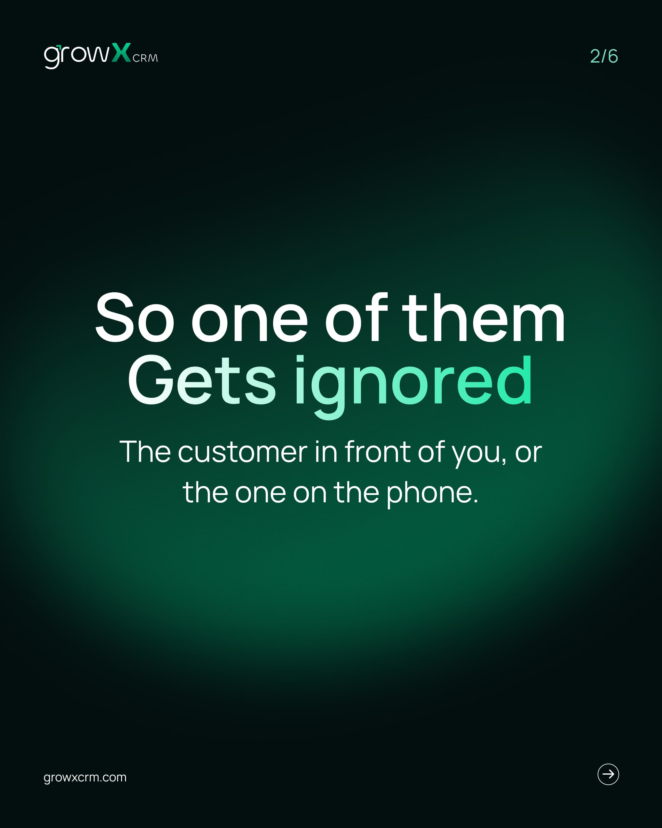 You cannot answer the phone while you are with a customer, slide 2 of 6