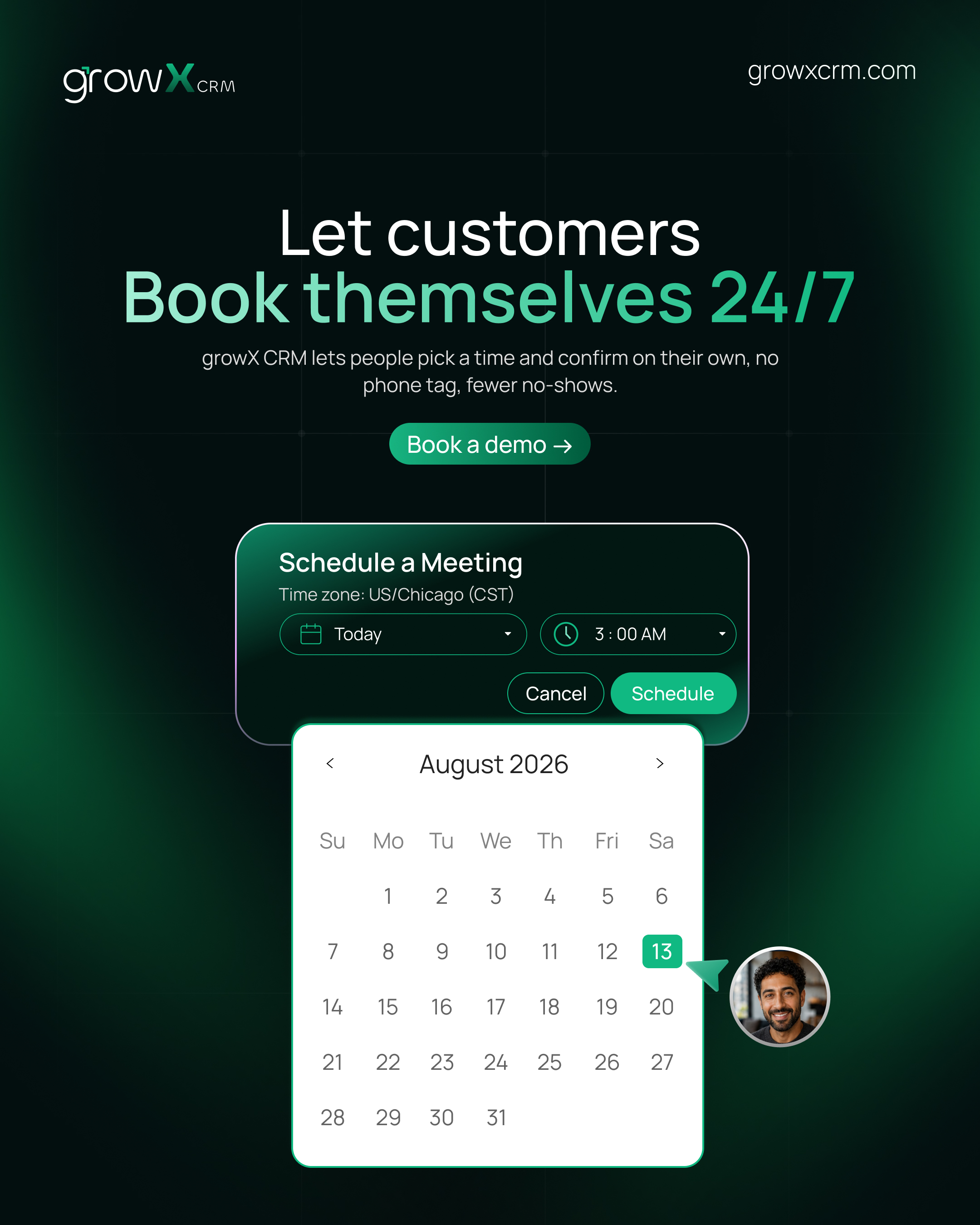growX CRM Feature Visual