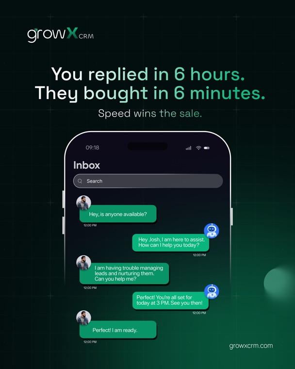 growX CRM Feature Visual