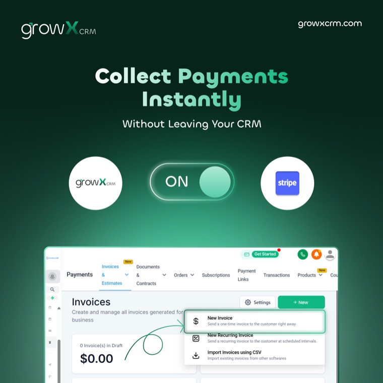 growX CRM Feature Visual